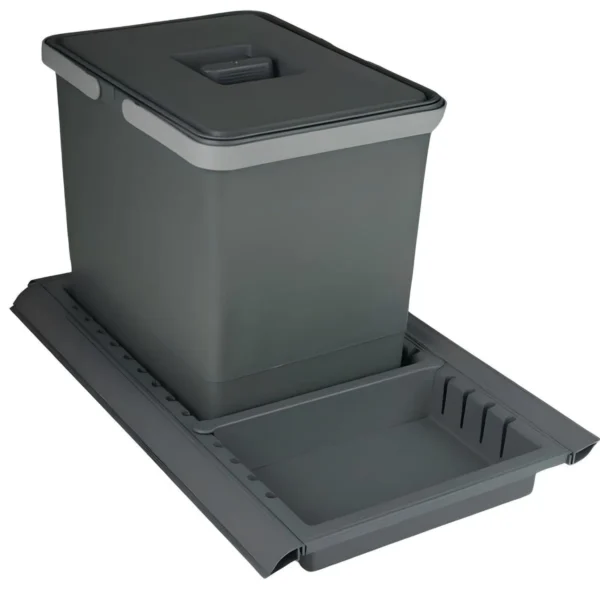 Lixeira com Base Média 15 Litros Metropolis Zen - Cinza