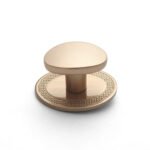 Puxador Beetle Com Base Granada Zen Design - Dourado Matte - Imagem 3