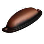 Puxador Vintage Concha Pauma-Cor Cobre Envelhecido 96mm